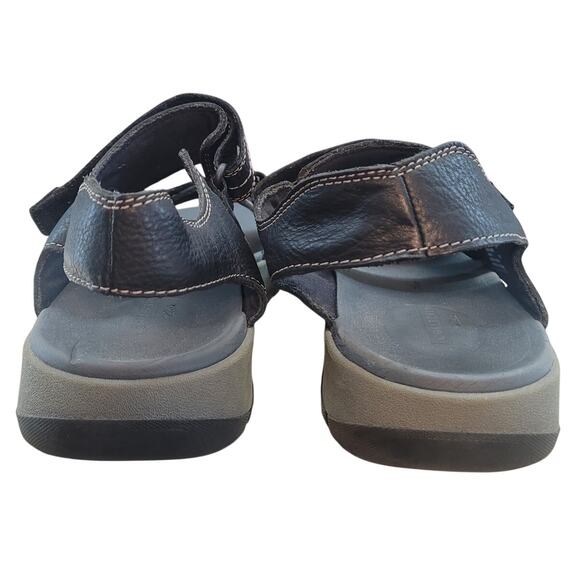 Clarks Brixby Shore Leather Sandals Men’s 12M Black EUC main image 6